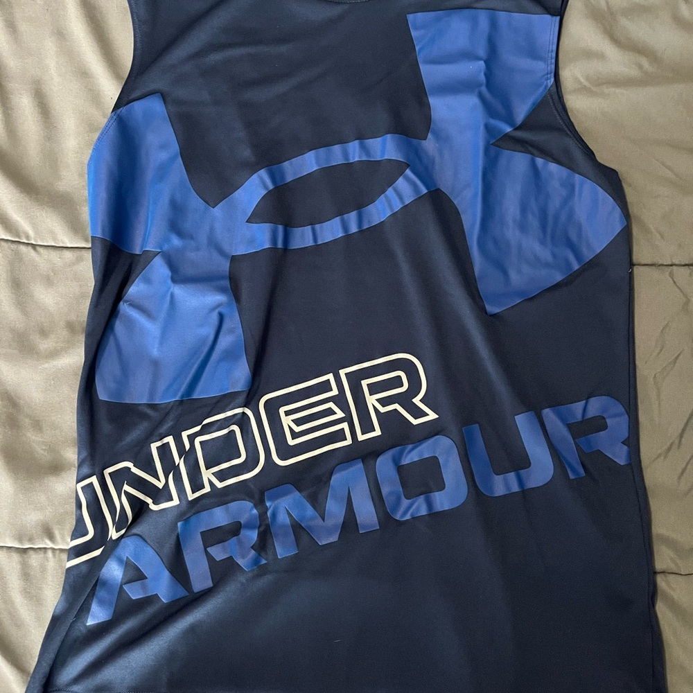 Under Armour Kids Navy and Royal Blue Tank Top